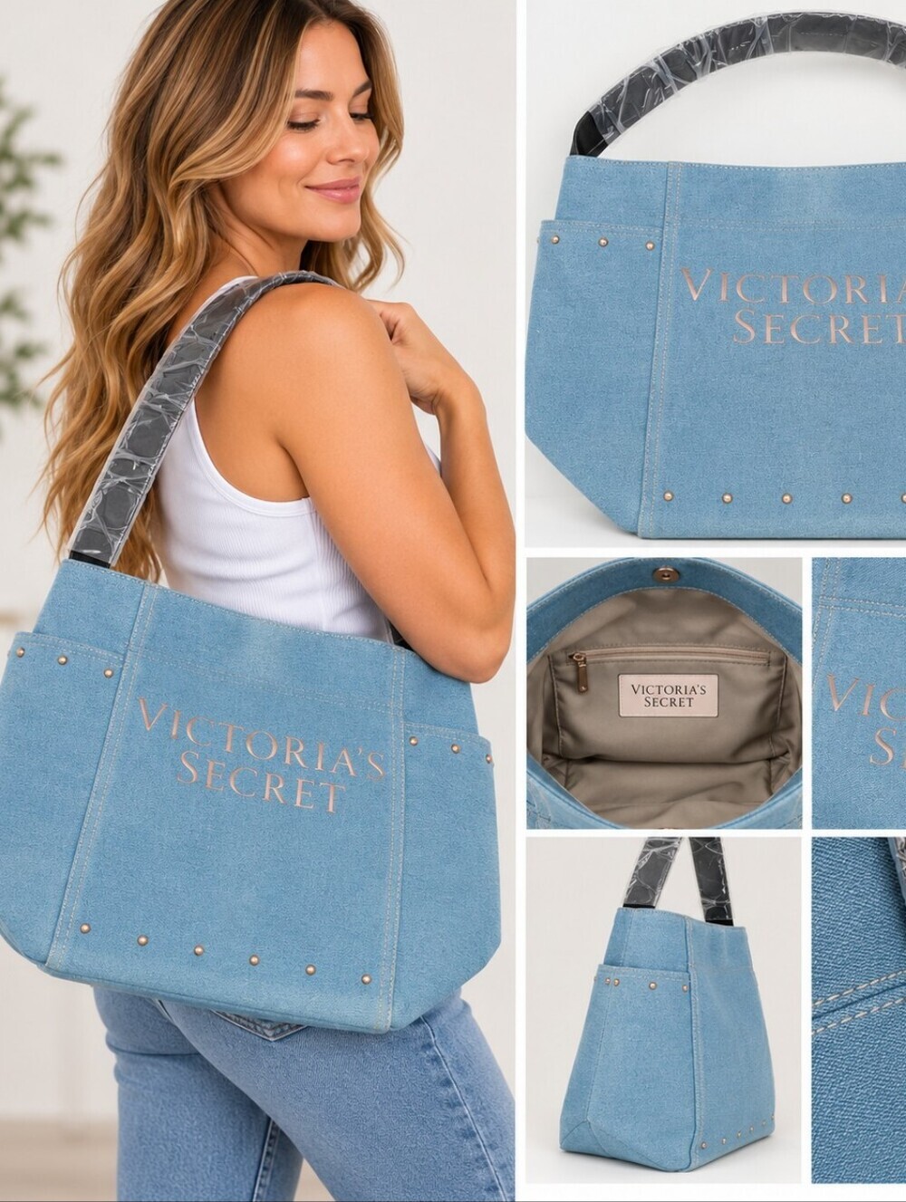 Victoria's Secret Light Blue Shoulder Bag